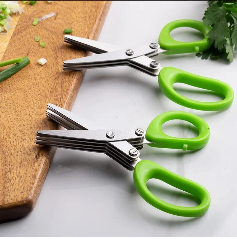 Multi-Layer Stainless Steel Herb & Scallion Kitchen Scissors