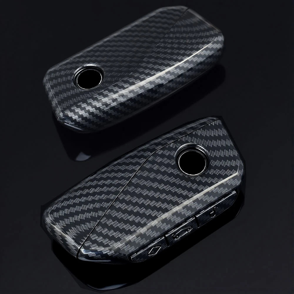 ABS Carbon Car Key Fob Cover Case Shell For BMW 530i 540i 550e 750e 740i 760i X1 X2 X5 X6 X7 M5 iX1 iX2 iX XM i5 i7 2024 2025