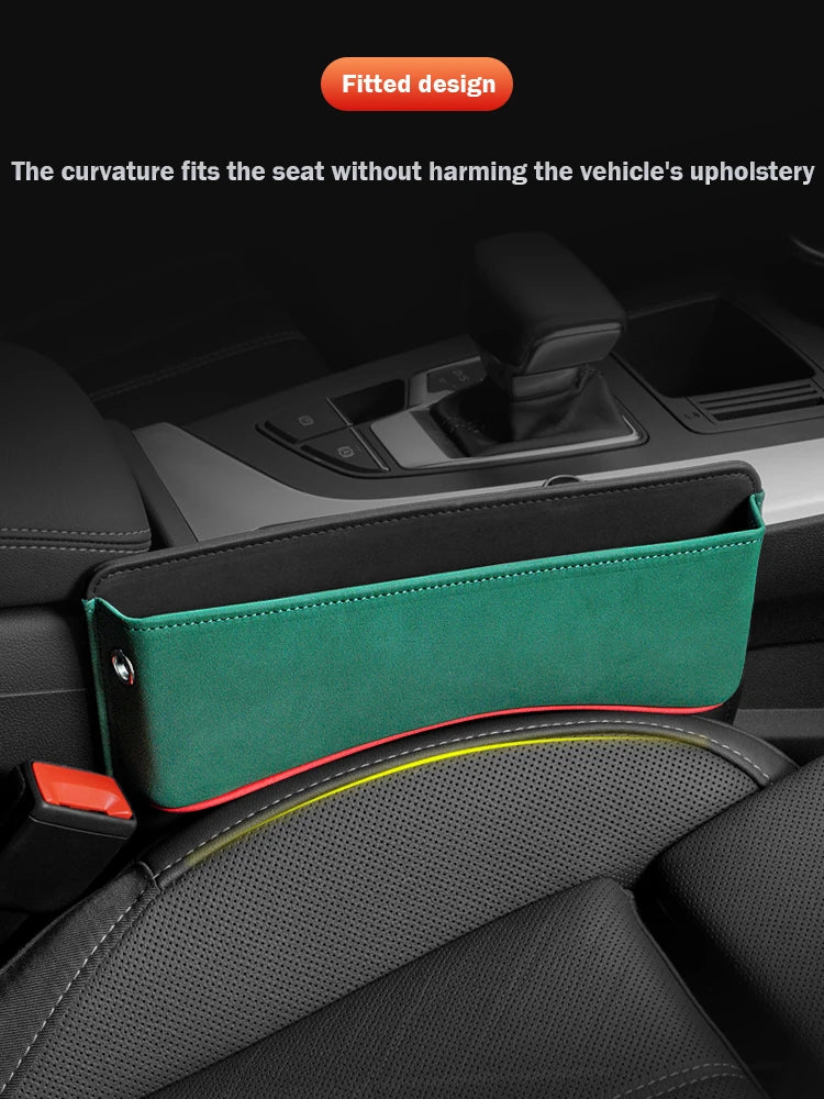 Suede Car Seat Side Storage Pocket For Car Seat Gap Filler Organizer Box Leather Car Crevice Stowing Tidy Interior Parts