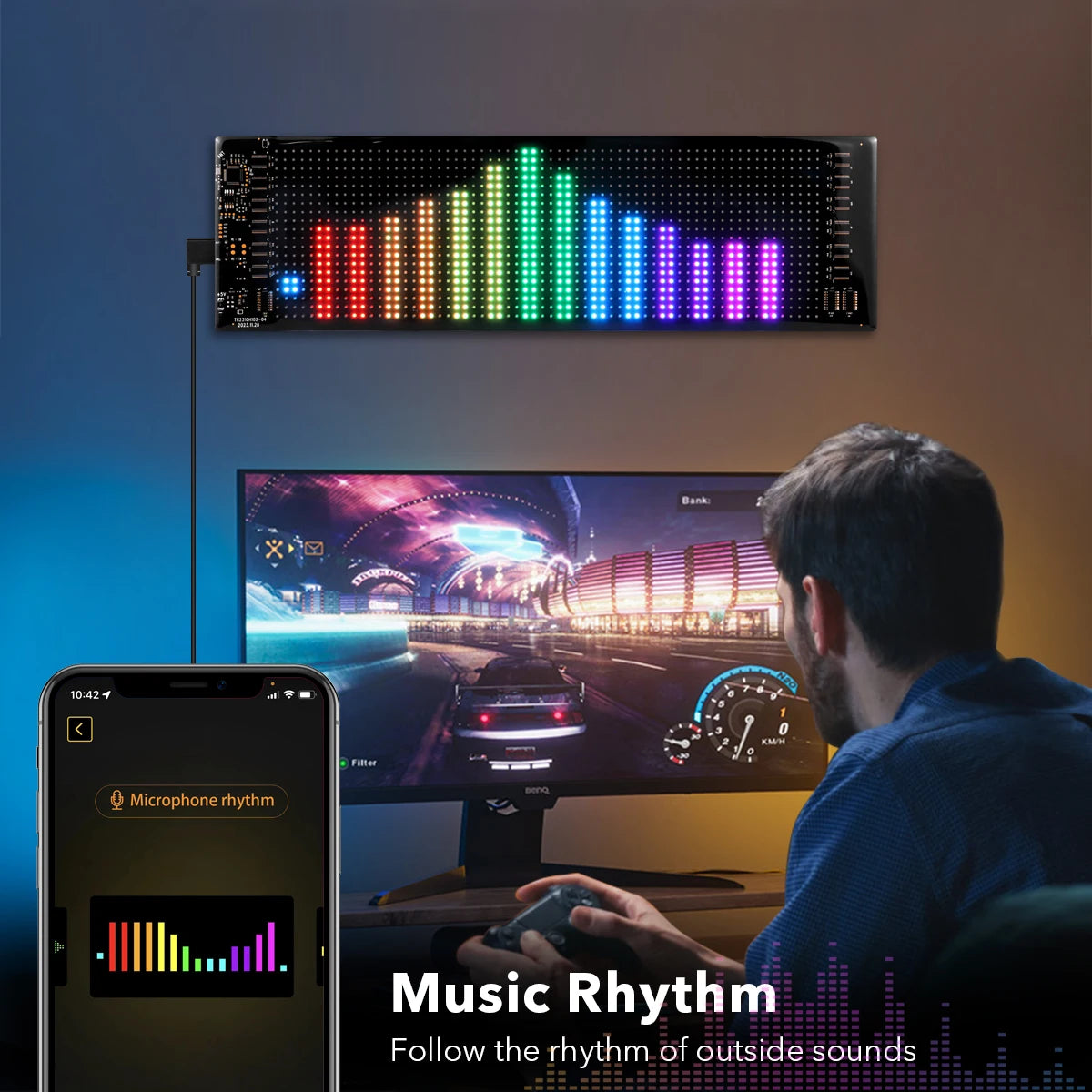 LED RGB Matrix Panel Rolling Advertisement LED Sign USB 5V with Remote Programmable logo light for Car Shops Offices Restaurants