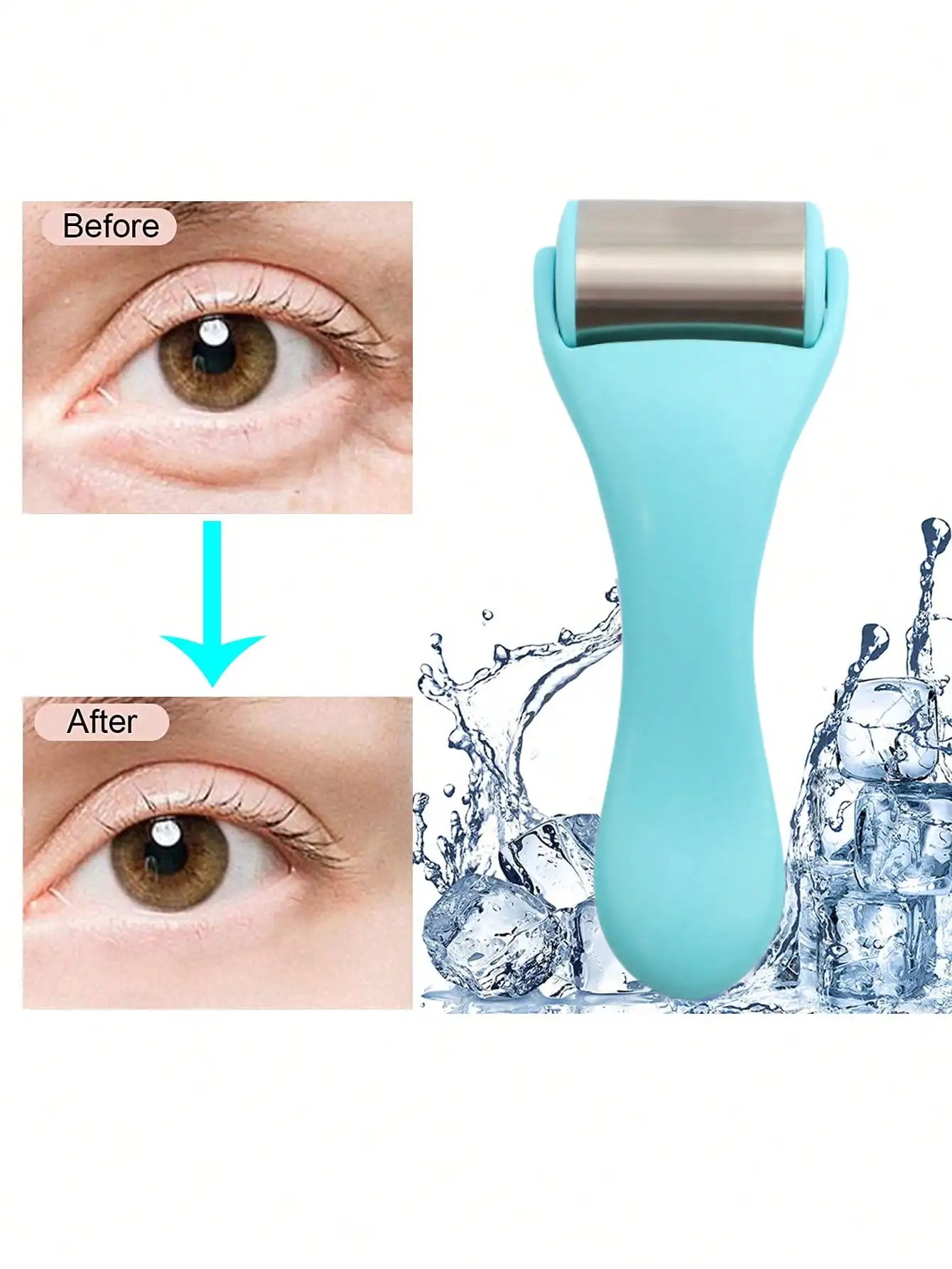 1 Pcs Skin Care Face Roller Cool Ice Roller Massager Household Skin Tighten Device Firming Skin Relieving Fatigue Massager
