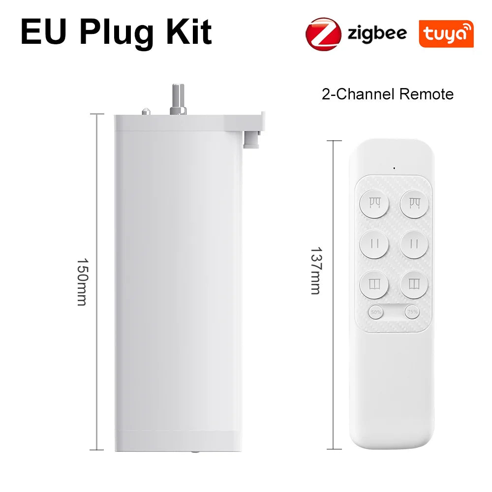 Smart Life Tuya Zigbee/WIFI Electric Curtain Motor Automatic Intelligent Support Voice Control Tools Alexa Google Assistant 15CM