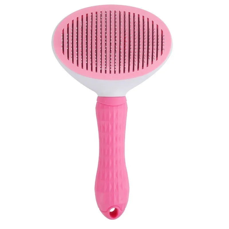 Self-Cleaning Stainless Steel Pet Grooming Brush for Dogs & Cats