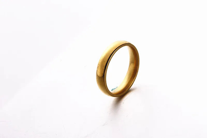 6mm Polished Stainless Steel Minimalist Wedding Ring