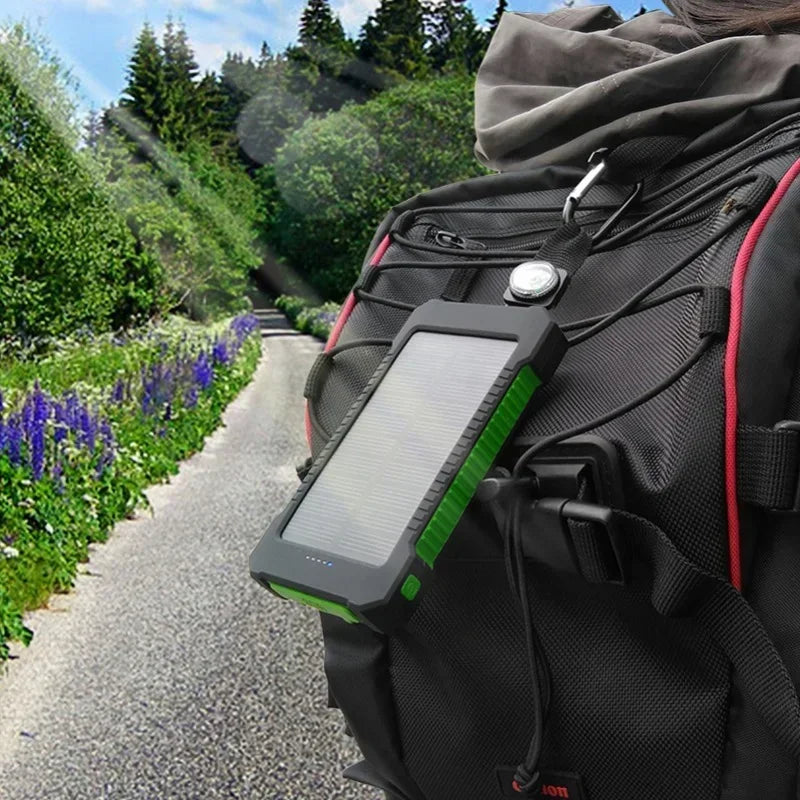 200000mah Solar Power Bank Large Capacity Portable External Battery Fast Charging Silicon Solar Panel Outdoor Essential