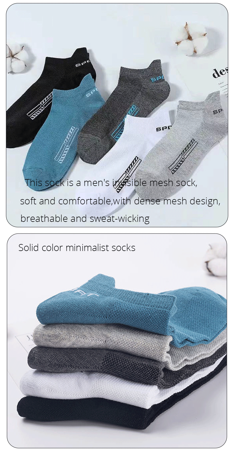 Breathable Summer Mesh Performance Low-Cut Socks