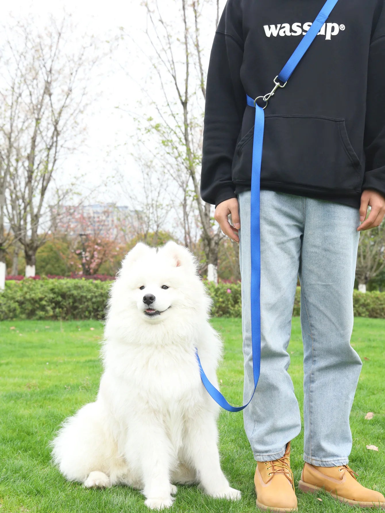 230cm Hands-Free Adjustable Multifunctional Nylon Dog Leash