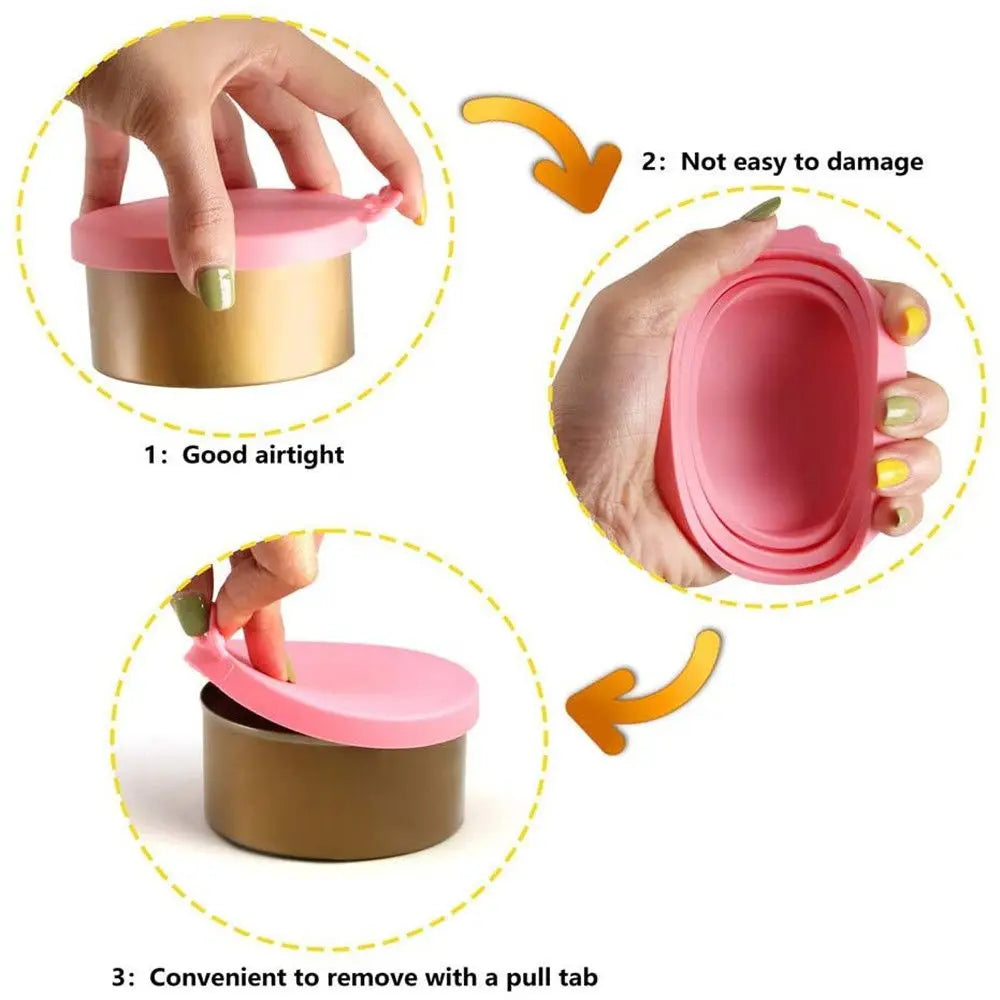 Tampa de Silicone 3 em 1 para Latas Reutilizável de Comida Mantenha Fresco Organização de Cozinha Artigos para Animais de Estimação