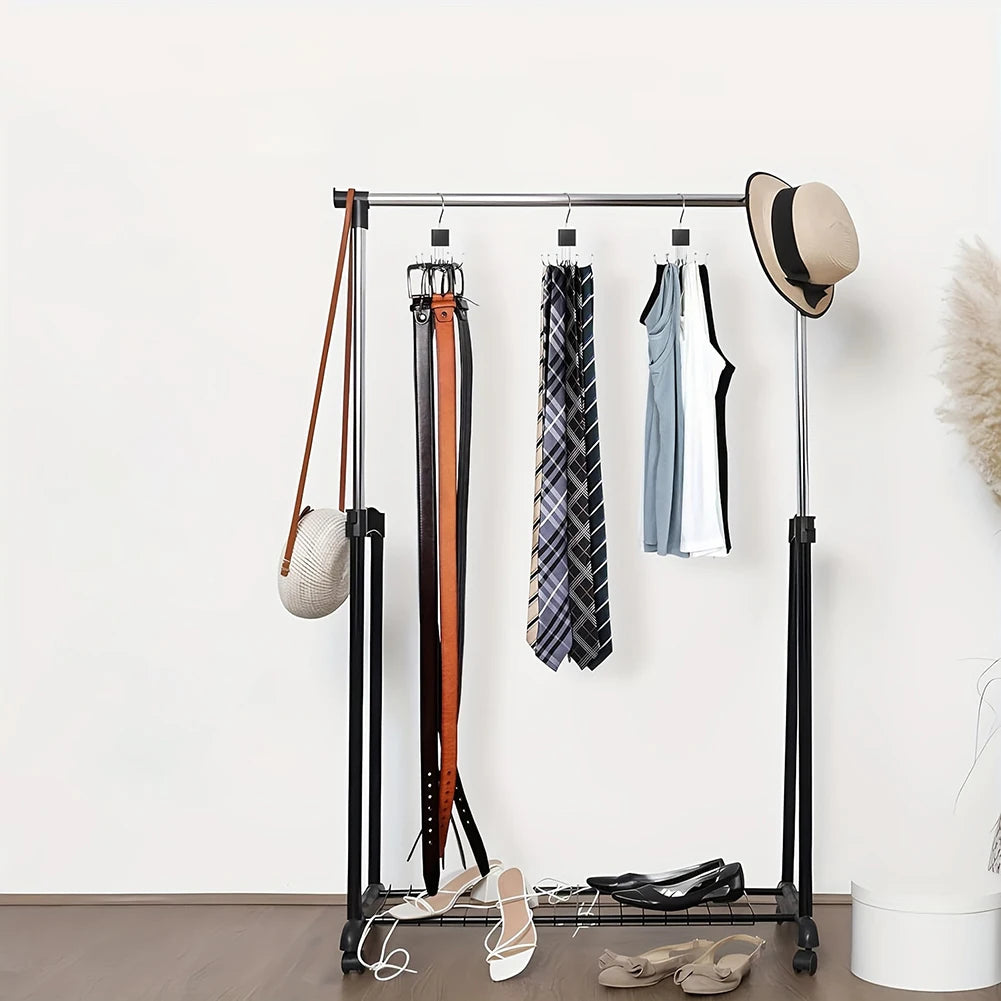 360° Rotating Stainless Steel Six-Claw Belt and Accessory Hanger