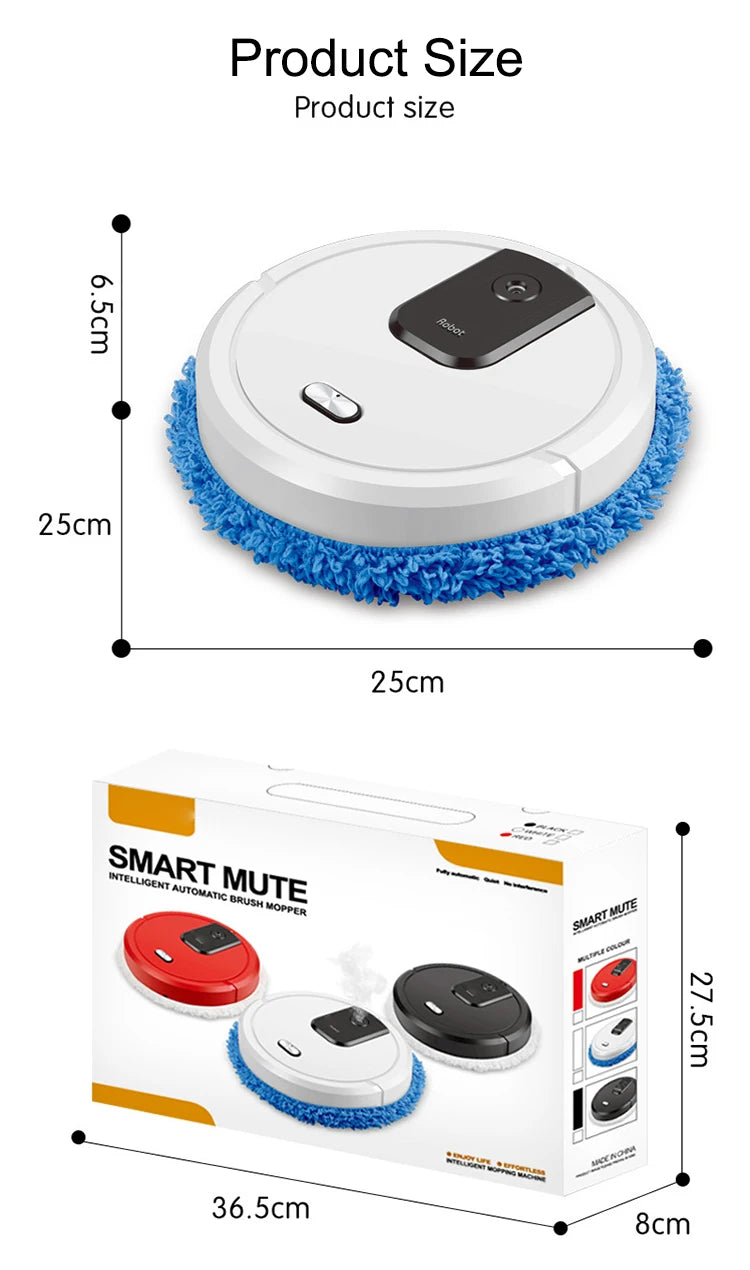Smart Sweeping and Mop Robot Vacuum Cleaner Dry and Wet Mopping Rechargeable Robot Home Appliance with Humidifying Spray