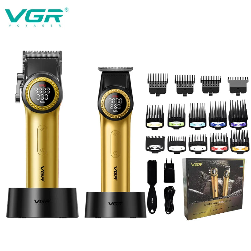 VGR 001 & 977 Professional DLC Blade Clipper Set