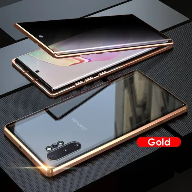 Cover For Samsung Galaxy S25 S24Ultra S23 A15 A53 A54 A52 S22 Note20Ultra S9 S8 360 Degree Privacy Protection Magnetic Case