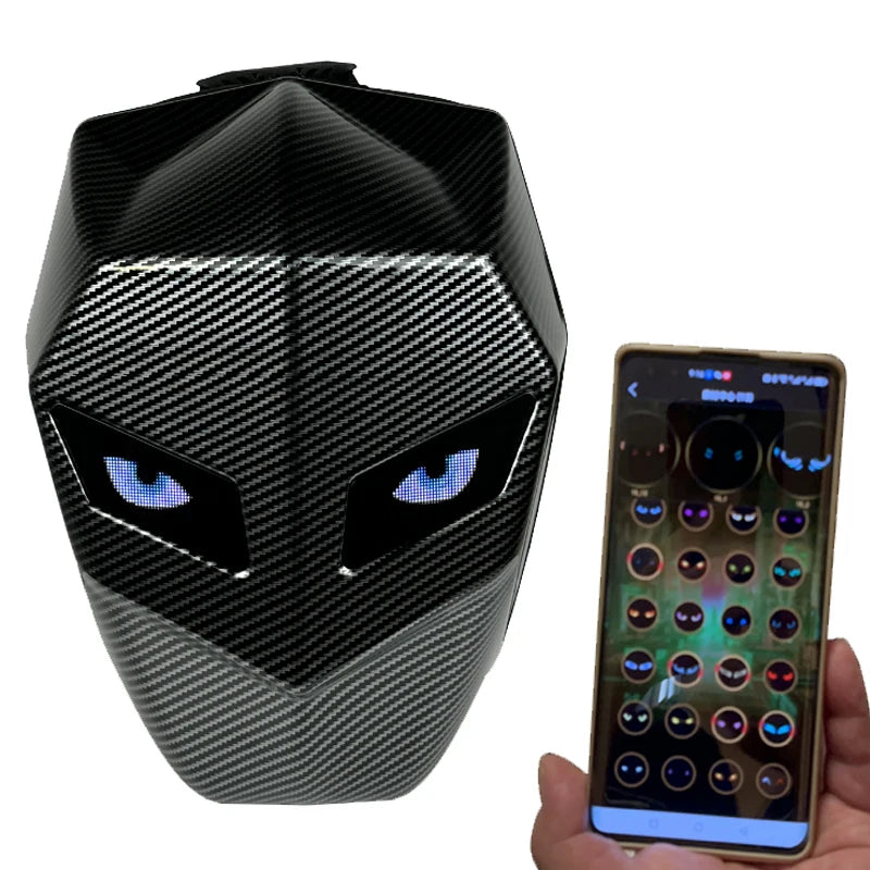 LED Knight Cycling Backpack Fashion Motorcycle Helmet Bluetooth Waterproof Hard Shell Laptops Bags Personality With Eye