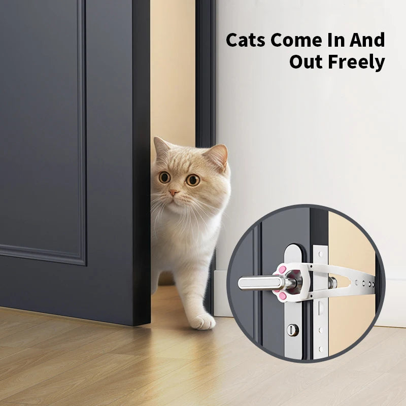 Adjustable Cat Door Holder Latch Flex Strap Dog Stopper