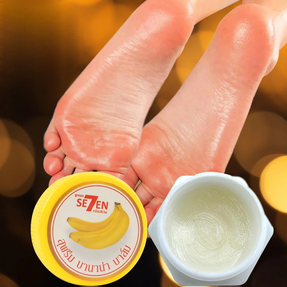 Ultra Moisturizing & Cracked Heel Care With Banana Extract For Dry, Rough Feet Overnight Renewal 20g/bottle