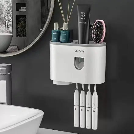 Automatic Toothpaste Squeezer Dispenser Waterproof Uv Toothbrush Sterilizer Drying Holder Children Bathroom Vanity Accessories