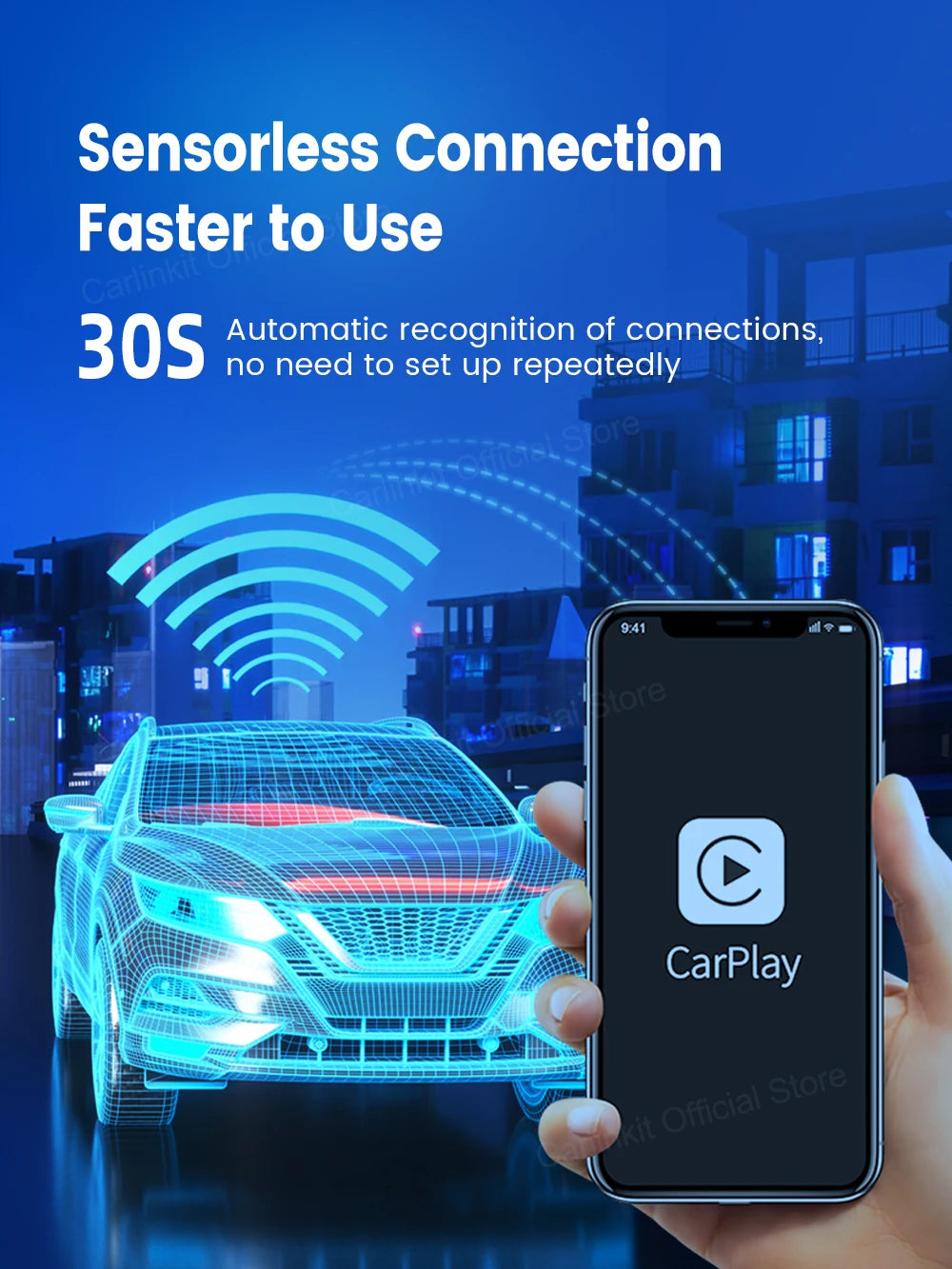 CarlinKit Wred & Wireless Android Auto & CarPlay Dongle Car USB Adapter For Aftermarket Android Car Radio Mirrorlink Split Sceen