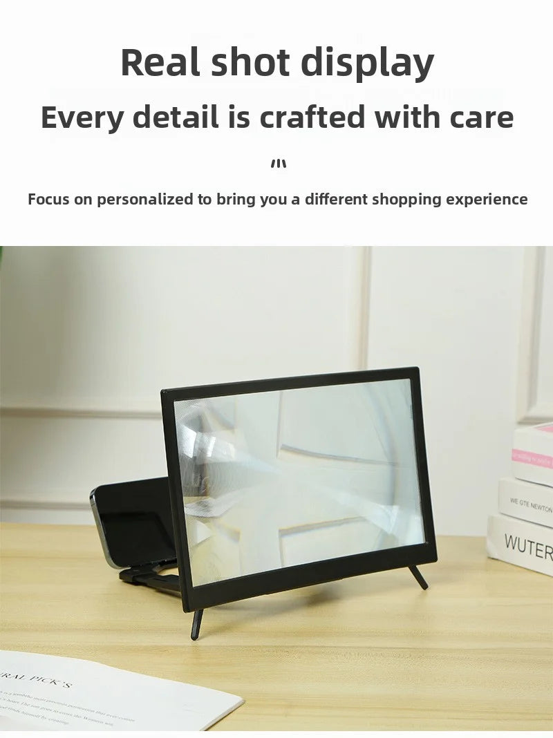 New Ultra Clear Curved Screen Magnifier for Phones Mobile Screen Amplifier Stand Eye Protection HD Expander