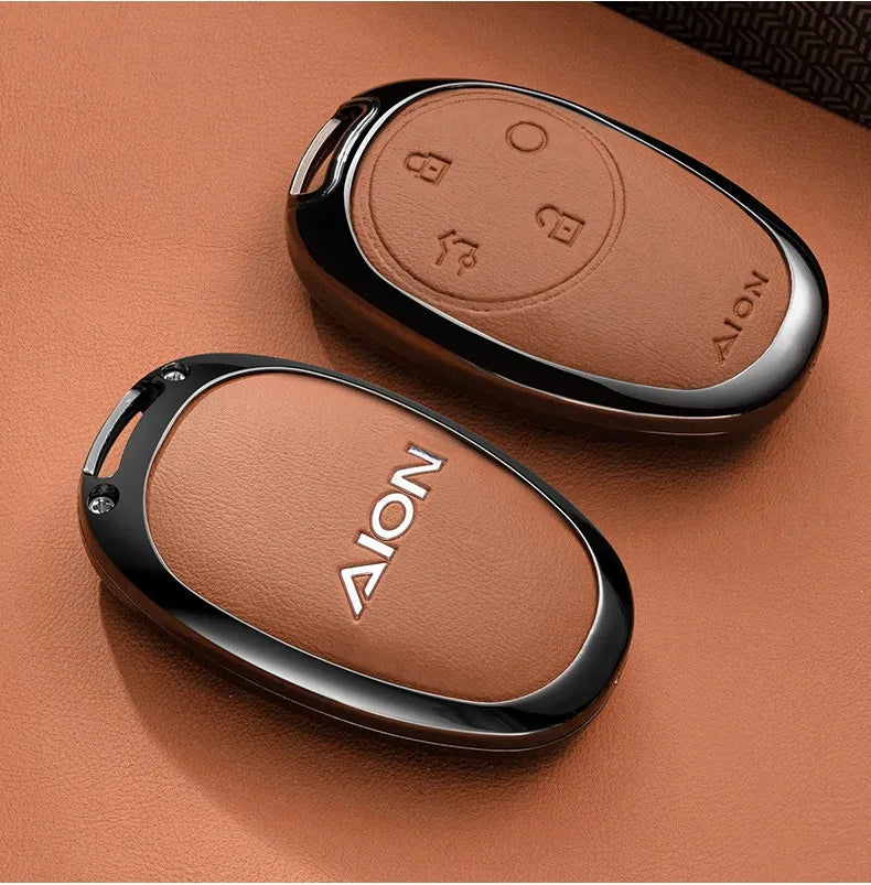 Zinc Alloy Car Key Case for Gac Aion V RT UT Y Plus 2024 2025 2026 Keychain Remote Cover Shell Housing Holder Fob Accessories