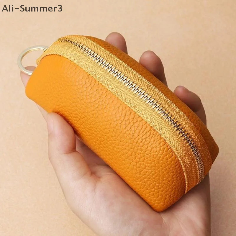 PU Leather Car Key Case Men Women Wallets Housekeeping Keys Covers Zipper Storage Pouch Card Bags