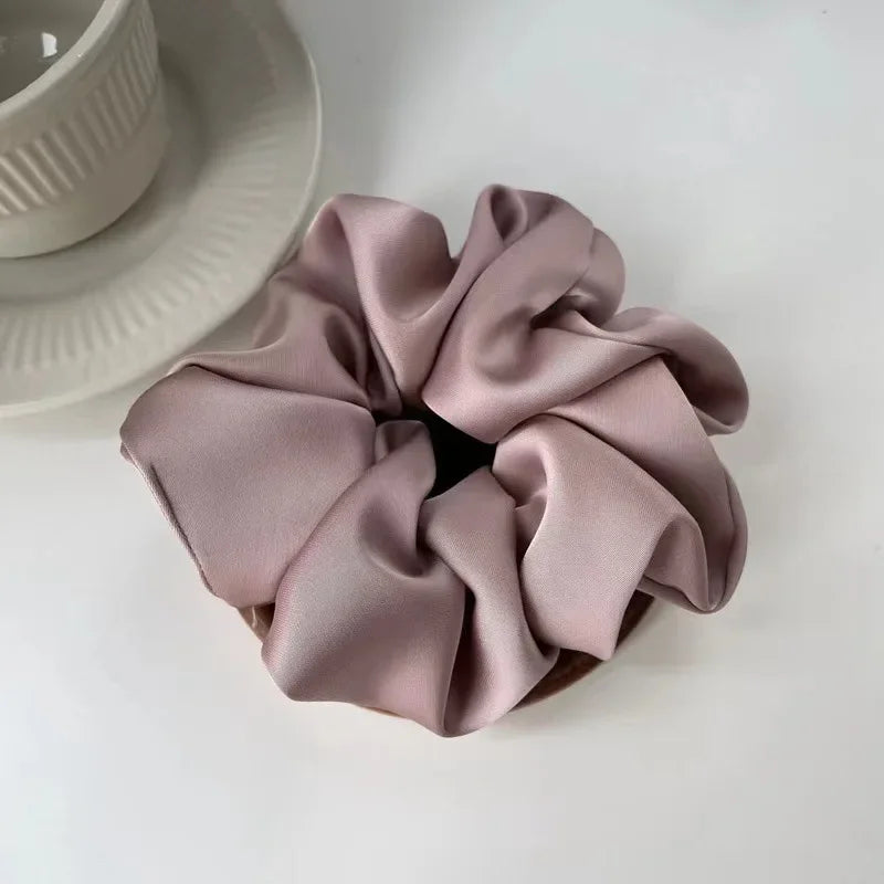 Premium Silk Satin Elastic Hair Scrunchies Ponytail Holder