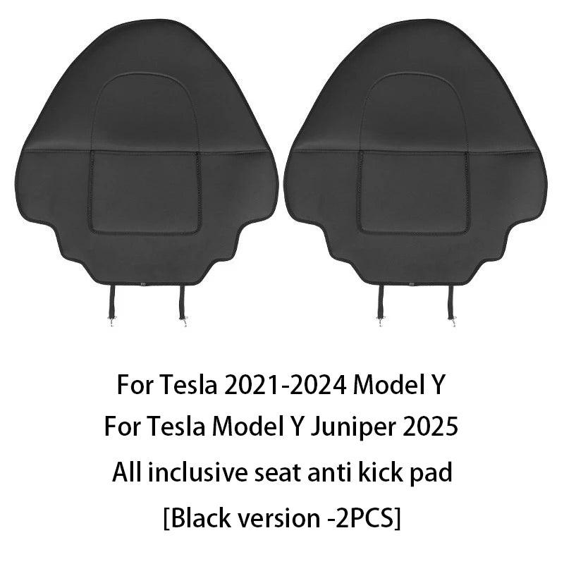 Tesla Model 3 & Y Leather Seat Back Kick Protectors