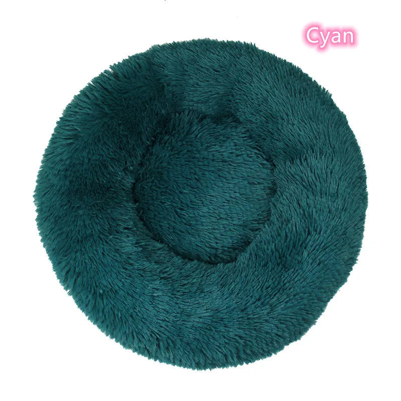 Cama Para Animais De Estimação Super Macia Para Gatos Pelúcia Tamanho Normal Lavável Cama Calmante Cama Donut Artefacto De Dormir Confortável Adequado Para O Inverno