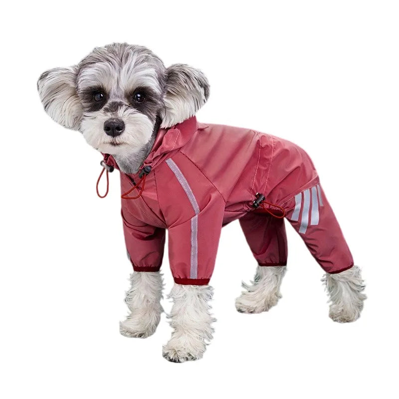 Reflective Waterproof Dog Raincoat Jumpsuit for Small Medium Pets