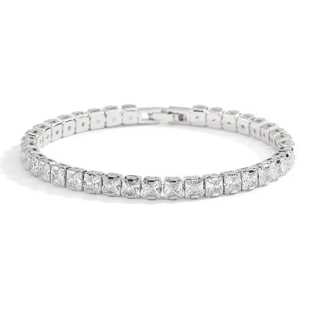925 Silver Tennis Bracelet 2-5mm Gold / Rose Gold / Silver