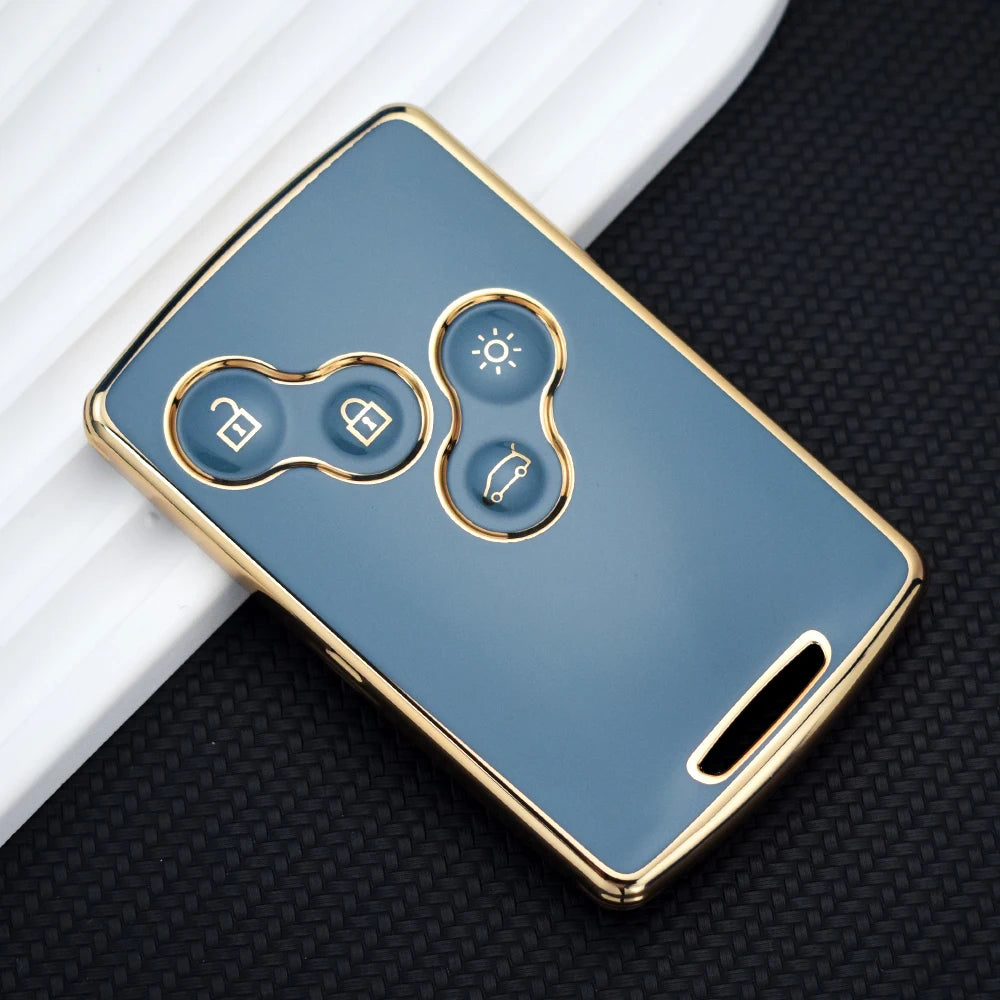 New TPU Car Card Key Case Cover Shell For Renault Duster Captur Clio Logan Megane 1 2 3 Koleos Scenic Nema Fluence Zoe Keychain