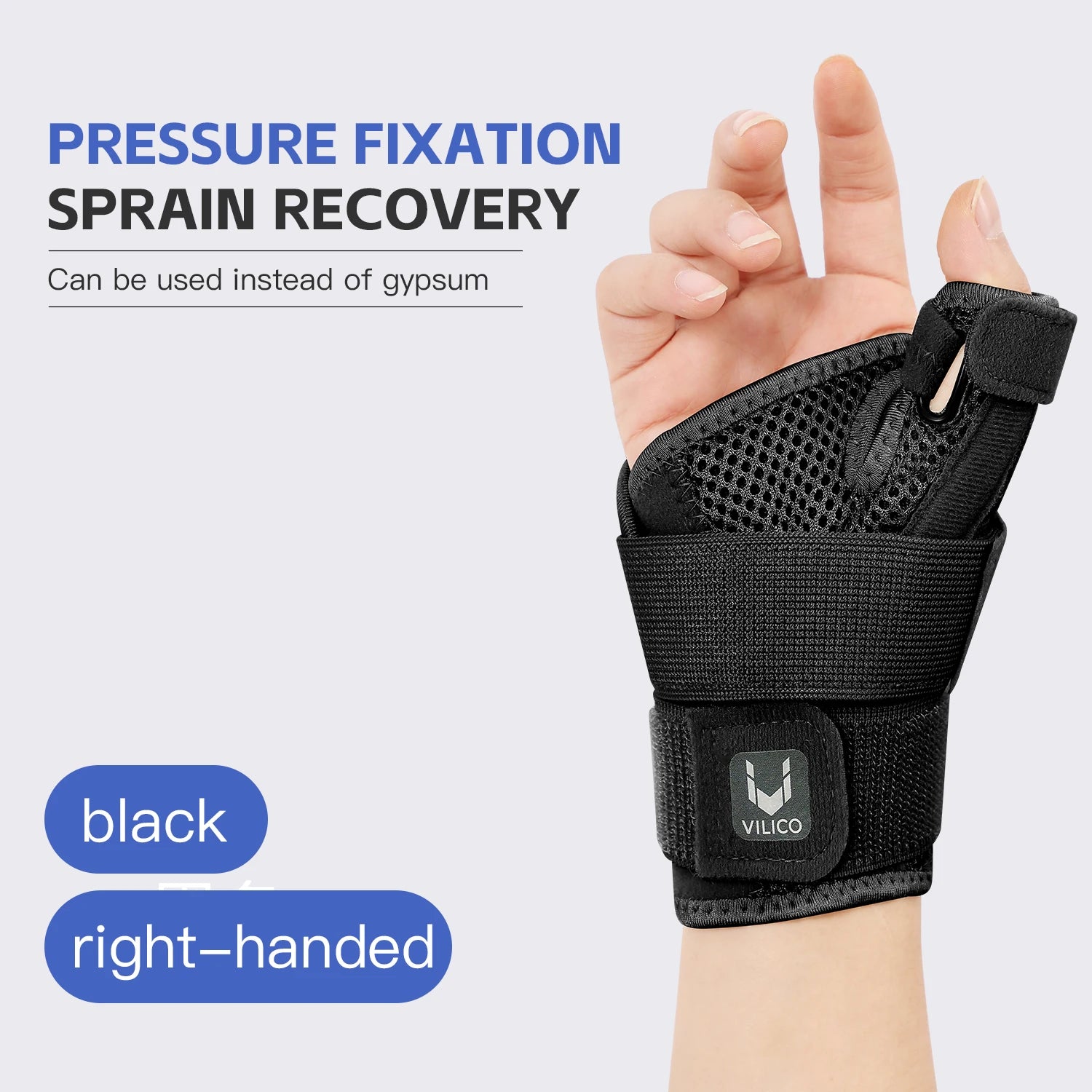 Flexible Splint Wrist Thumb Support Brace for Tendonitis Arthritis Breathable Thumb Protector Guard Fits Right and Left Hand