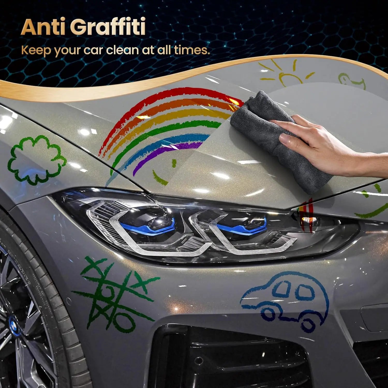 20H Advanced Nano Graphene Ceramic Coating 70ml UV Technology Extremely Hydrophobic Car Ceramic Coating Kit for Auto Detailing