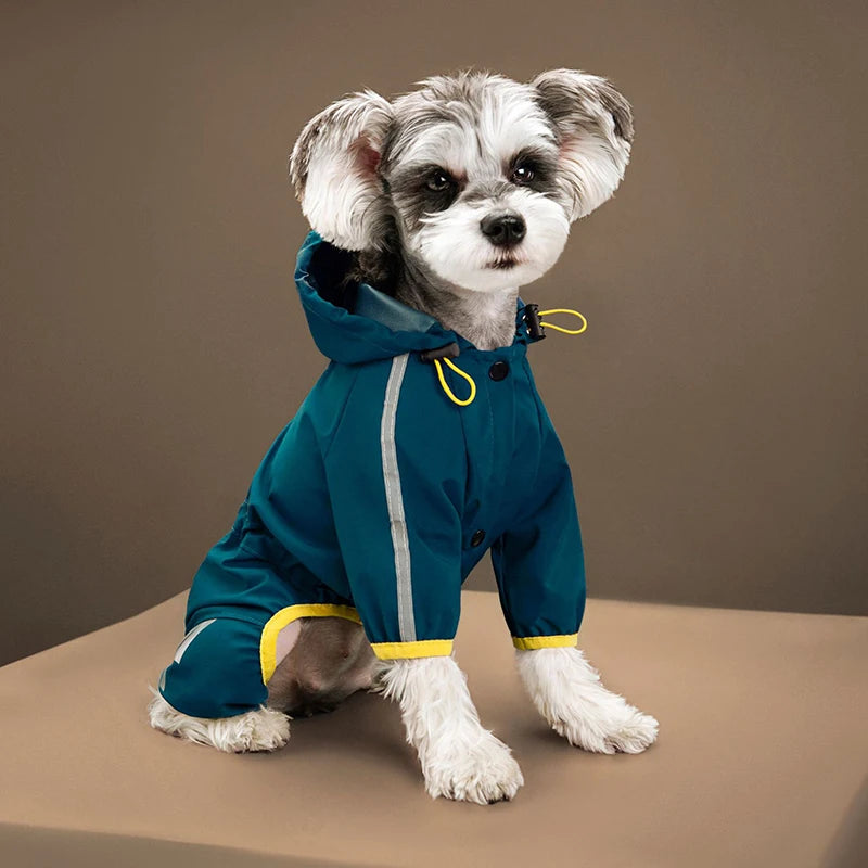 Reflective Waterproof Dog Raincoat Jumpsuit for Small Medium Pets