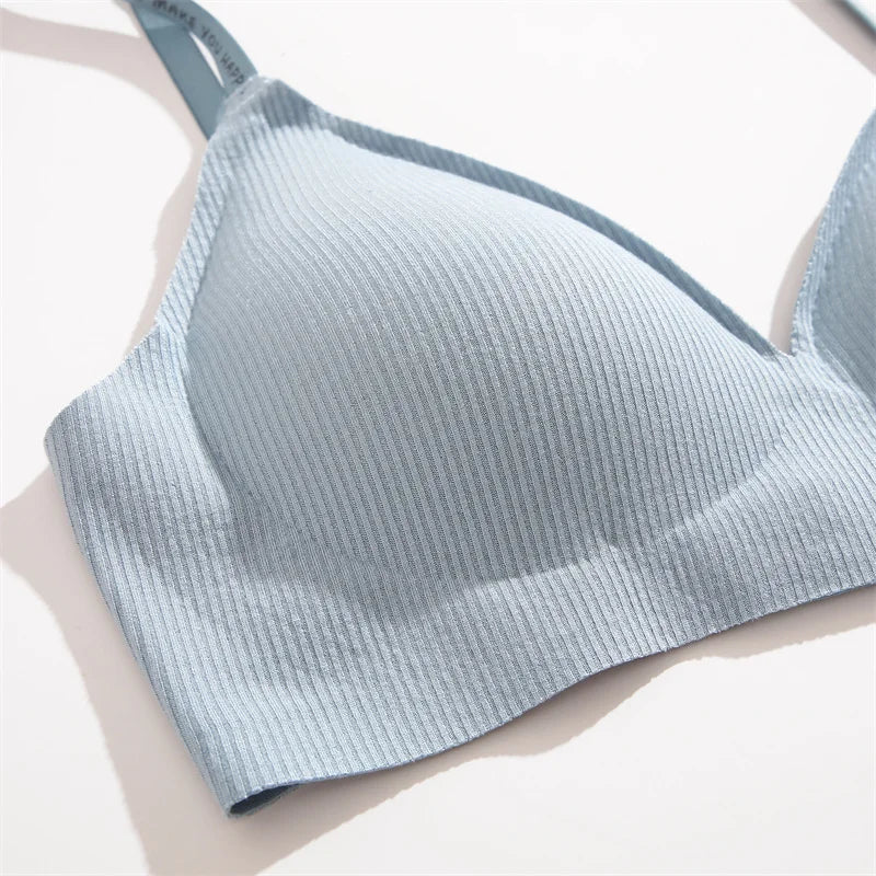 3-Pack Seamless Wire-Free Plunge Push Up Bras