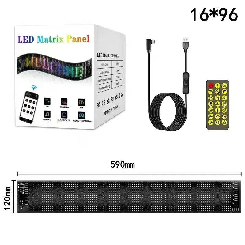 LED AD Display Screen Message Scrolling Sign Board Ultra-thin Soft Flexible Advertising Light for Store Car Display