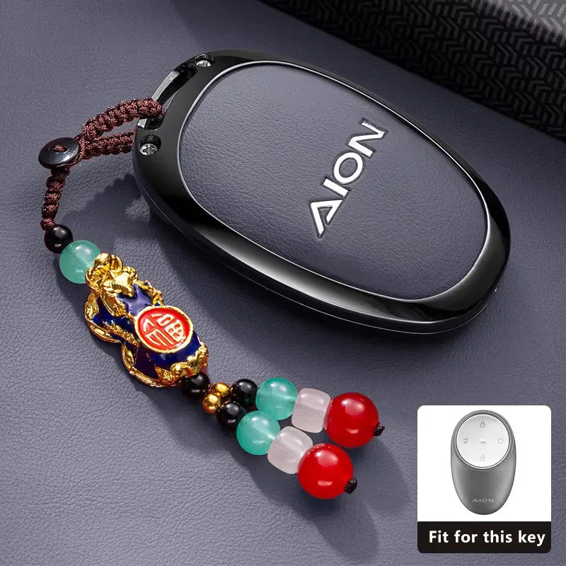 Zinc Alloy Car Key Case for Gac Aion V RT UT Y Plus 2024 2025 2026 Keychain Remote Cover Shell Housing Holder Fob Accessories