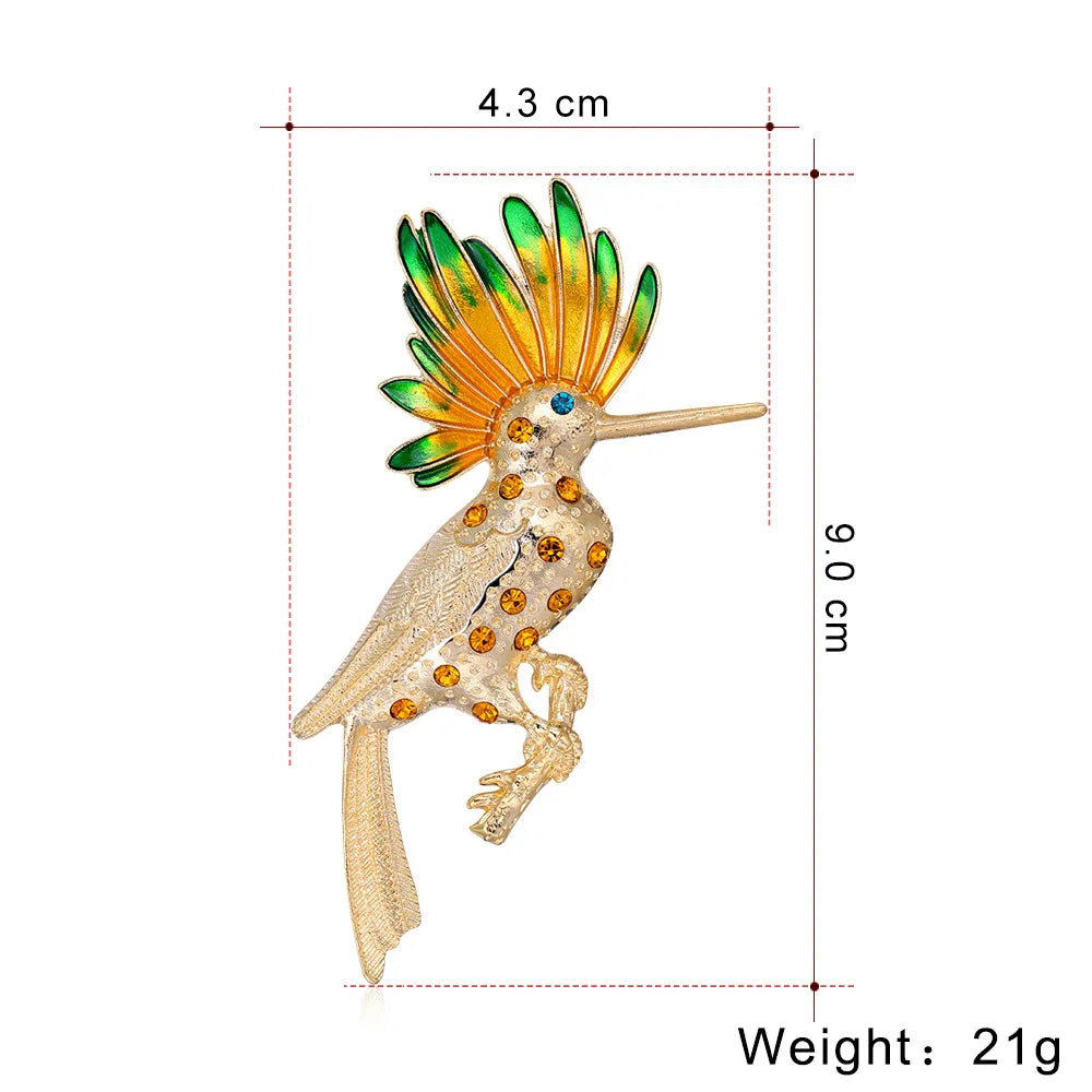 Crystal Bird Animal Brooch Rhinestone Fashion Pin