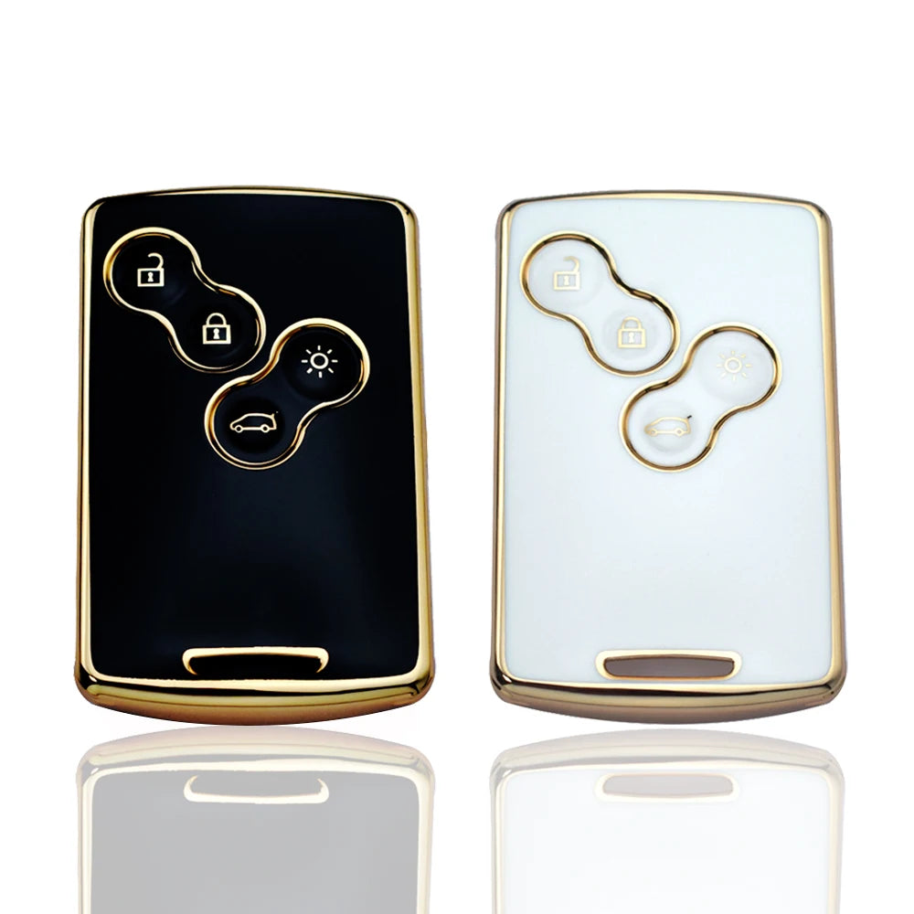 New TPU Car Card Key Case Cover Shell For Renault Duster Captur Clio Logan Megane 1 2 3 Koleos Scenic Nema Fluence Zoe Keychain