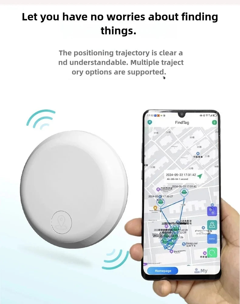 GPS Bluetooth Airtag Smart Works With Android and iOS System Mini Locator Tag Tracker Finder