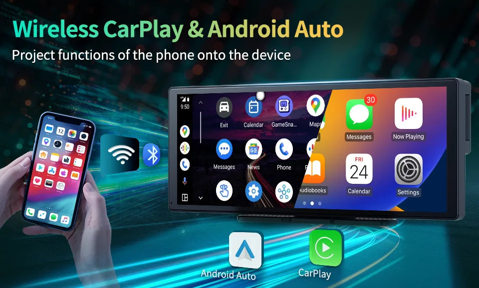 Câmara de Tablier 4K Imagebon H50 de 11.3" ADAS CarPlay Sem Fios e Android Auto Gravação de 3 Canais Time Lapse Monitor de Estacionamento 24h Caixa Negra