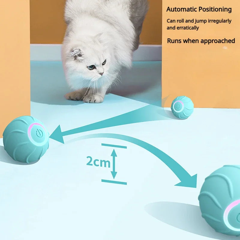 Brinquedos Inteligentes para Gatos Bola Rolante Brinquedo Interativo para Animais de Estimação Bola Saltarola Automática USB Auto provocador Brinquedos para Gatinhos Bola Saltaroca