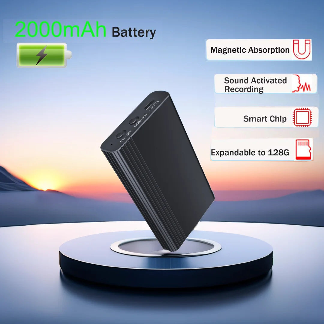 Voice Activated Recorder Built-in Magent Dictaphone Digital Recording Device Audio Micro Sound Recorder MP3 Player for classroom