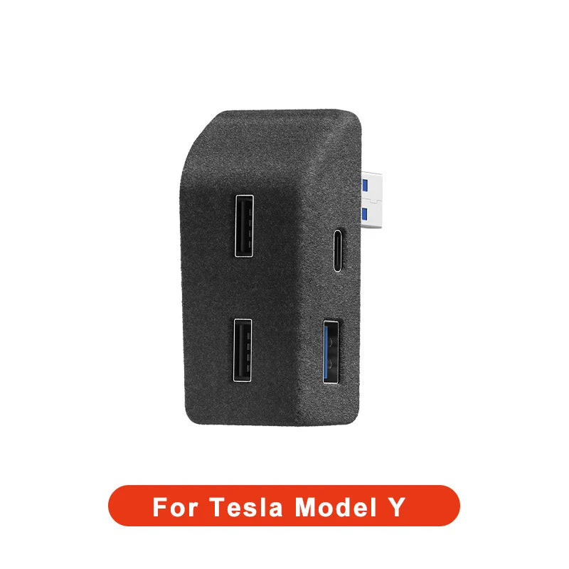 Tesla Model 3 & Model Y Juniper Glovebox Flocked USB Hub
