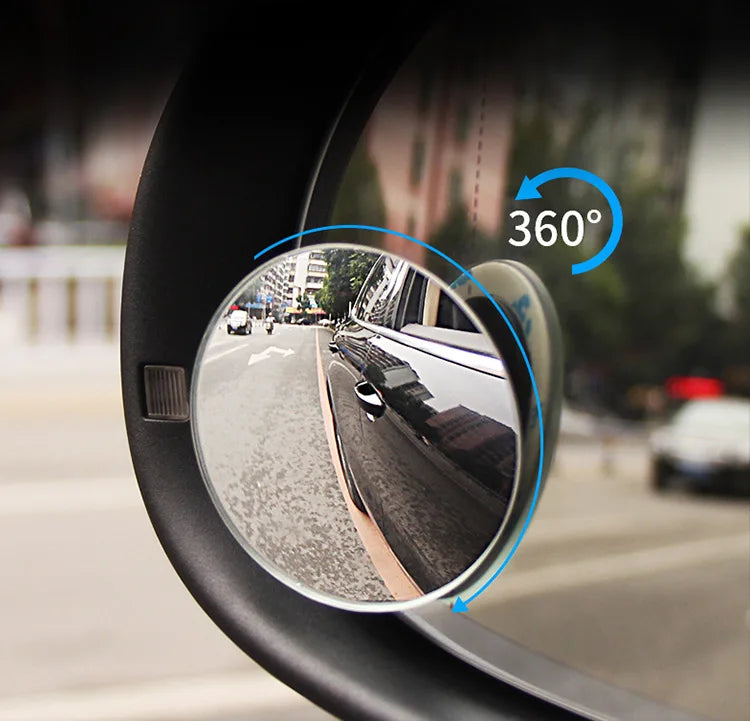 2Pcs Car Blind Spot Mirror, 360 Degree Adjustable HD Glass Convex Mirror, Angle Rear View Mirror for Car SUV Reverse Parking