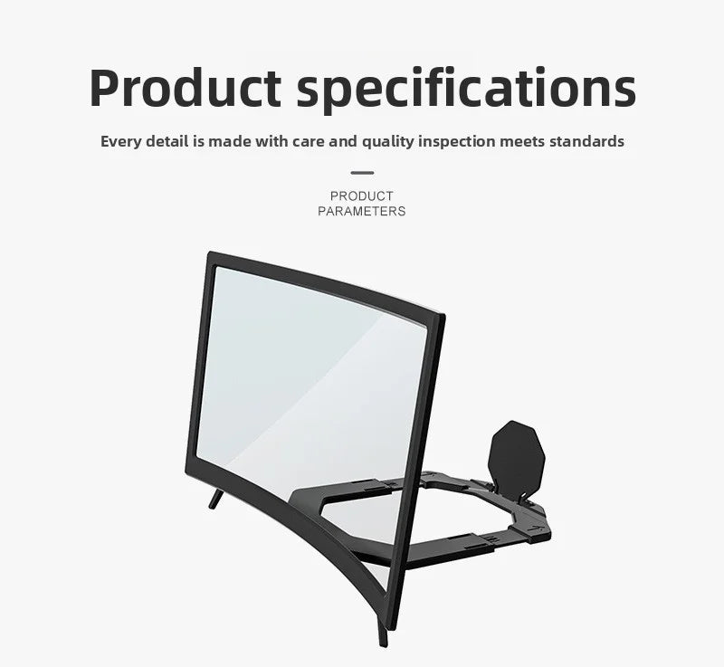 New Ultra Clear Curved Screen Magnifier for Phones Mobile Screen Amplifier Stand Eye Protection HD Expander