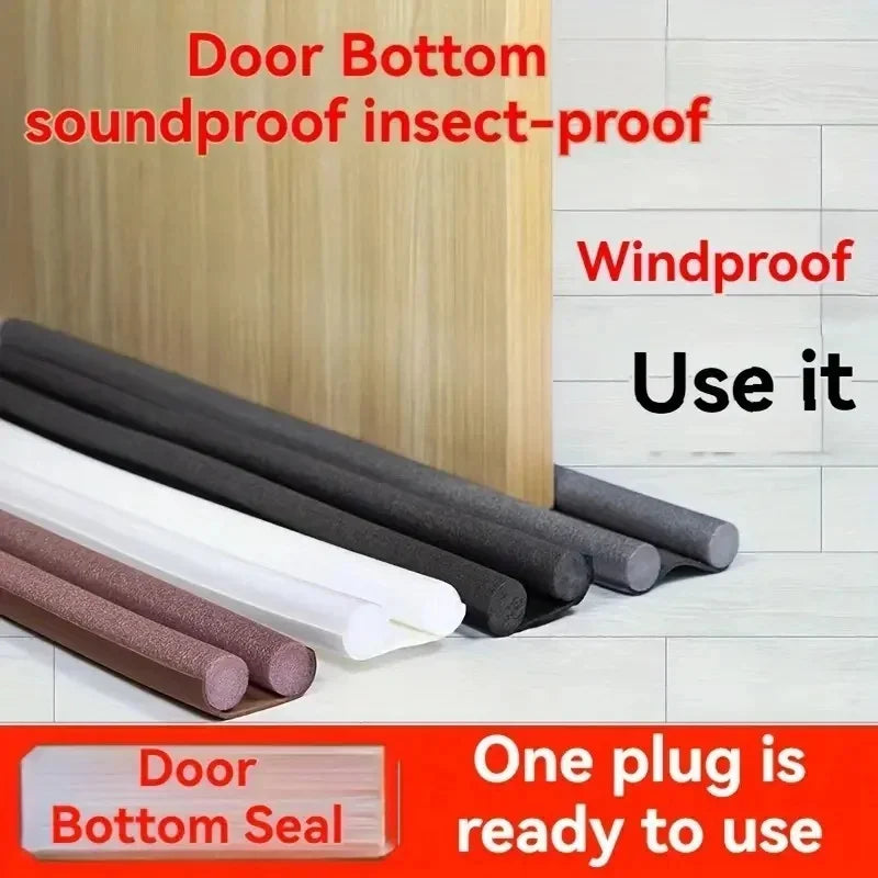 1 Door Bottom Door Seam Sealing Strip Under the Door Thickened Sound Insulation Bug Proof Windproof Dust Household Door Bedroom