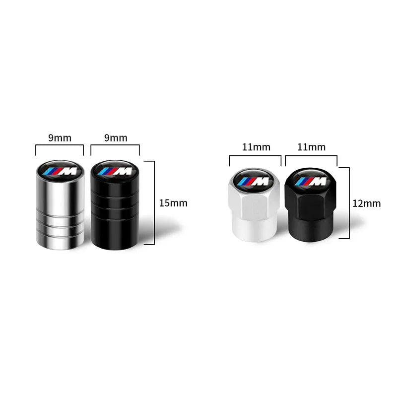 4Pcs Car Styling Wheel Tire Valve Caps Cover Accessories For BMW M Sports E36 E39 E46 E60 E90 E90 F10 F30 G20 G21 G30 G11 F15 X5