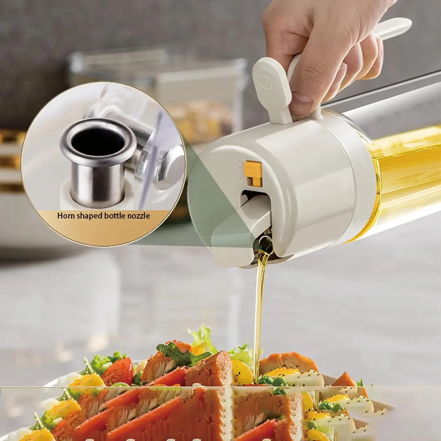 Professional 2-in-1 Atomised Oil Spray and Pour Bottle