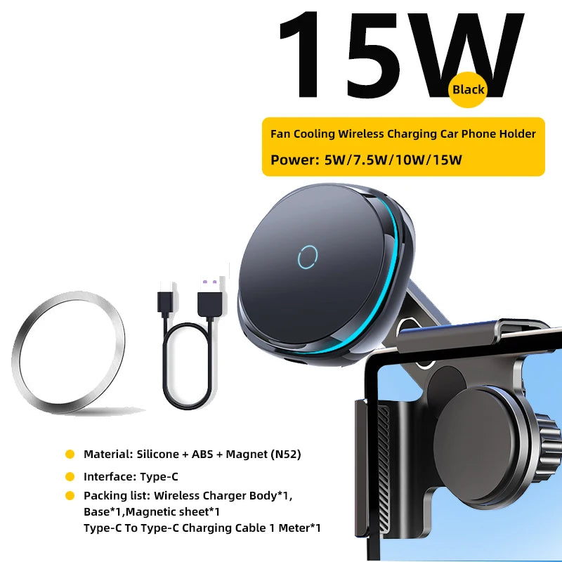 15W Magnetic Wireless Charger for Tesla and BYD