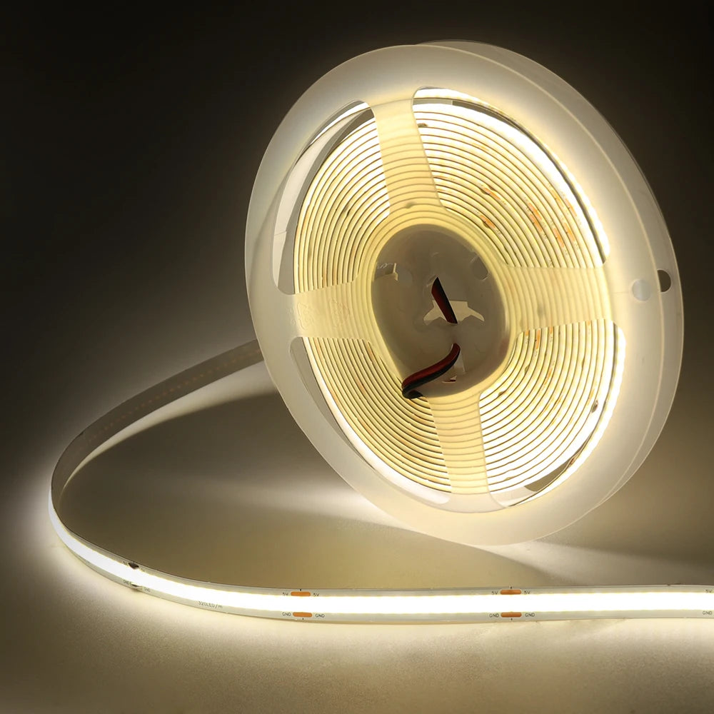 New 5V LED COB Light Strip Dimmable With Touch Sensor/ON OFF Switch USB Flexible LED Tape Christmas TV Backlight Adhesive Tape